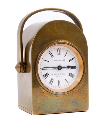 Lot 610 - French miniature carriage clock