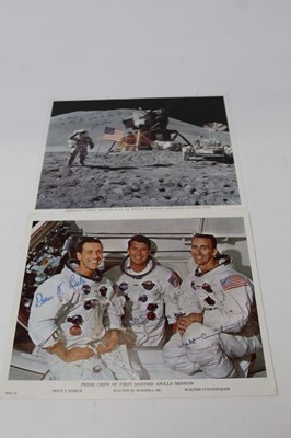 Lot 1148 - Two signed Apollo space programme photographs