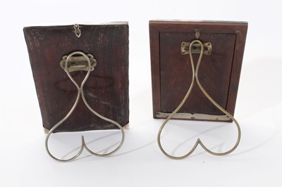 Lot 316 - Two late 19th/early 20th century Japanese silver photo frames