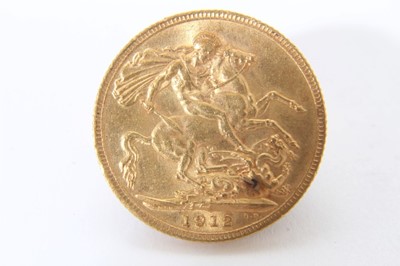 Lot 359 - G.B. Gold Sovereign George V 1912 AEF (1 coin)