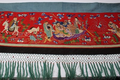 Lot 644 - Early 20th century Chinese embroidered altar cloth