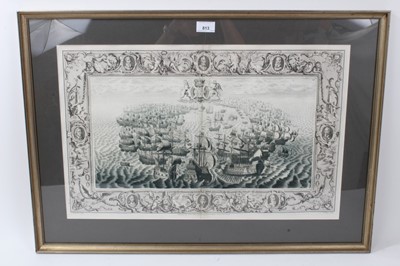 Lot 813 - John Pine (1690-1756) fine 18th century engraving depicting the Armada