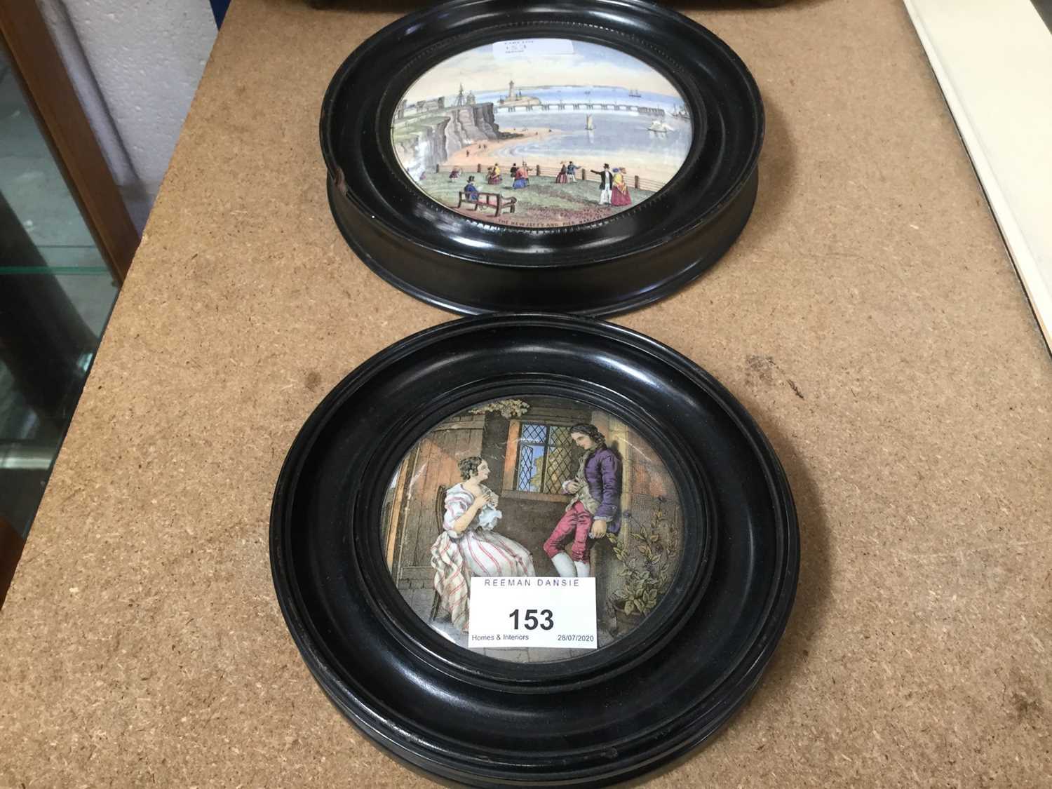 Lot 153 - Two Victorian pot lids