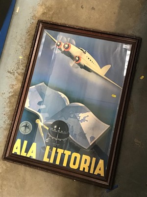 Lot 133 - Framed and glazed art deco style print - Ala Littoria