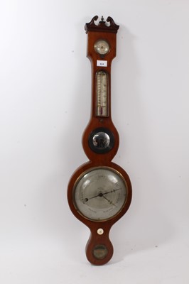 Lot 624 - 19th century Rosewood barometer