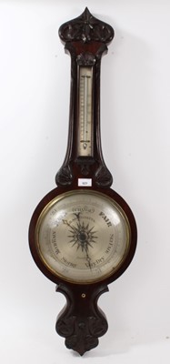 Lot 623 - Good quality 19th century Rosewood barometer by Angelinetta, London