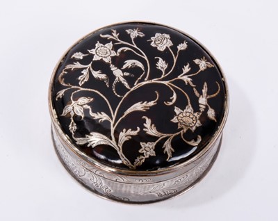 Lot 743 - Two antique tortoiseshell snuff boxes