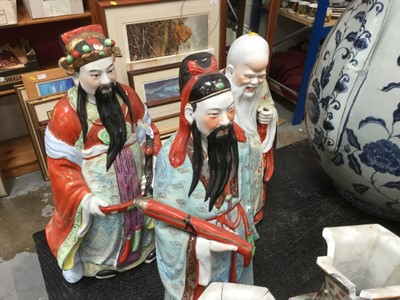 Lot 192 - Three Chinese porcelain Deities