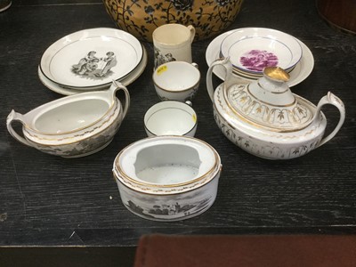 Lot 197 - Group of early 19th century English tea ware to include Newhall and Spode