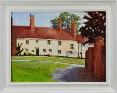 Lot 989 - David Britton, contemporary, oil on board - Rowley House Stoke By Nayland, signed, framed, 44cm x 59cm