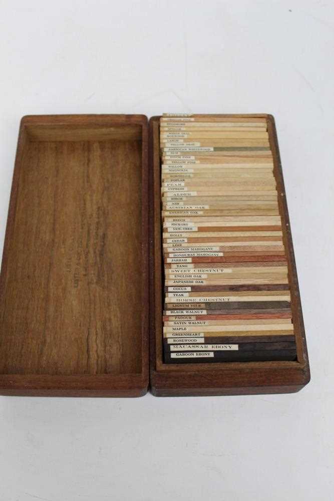 Lot 2006 - Salesman's samples of wood in box