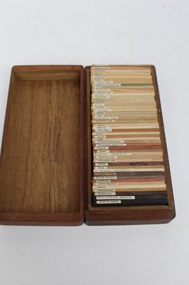 Lot 2006 - Salesman's samples of wood in box