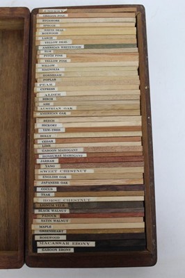 Lot 2006 - Salesman's samples of wood in box