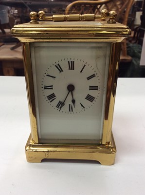 Lot 451 - Brass carriage clock