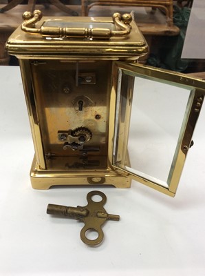 Lot 451 - Brass carriage clock