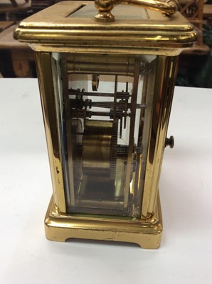 Lot 451 - Brass carriage clock