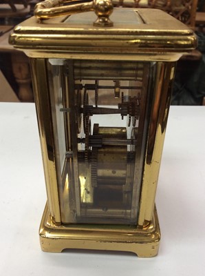 Lot 451 - Brass carriage clock