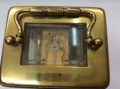 Lot 451 - Brass carriage clock