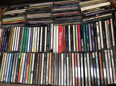 Lot 106 - 7” single records and assortment CDs
