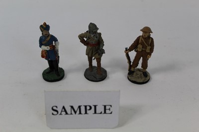 Lot 1461 - Quantity of lead soliders in glazed display case