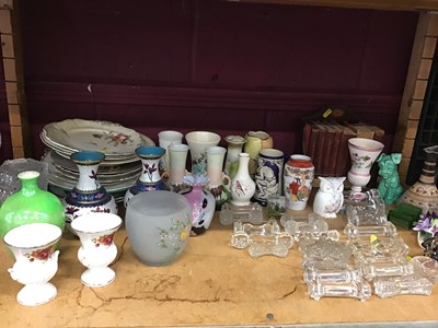 Lot 524 - Decorative ceramics, glass including Goss china, cloisonné etc