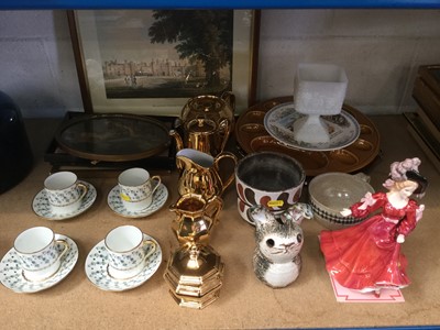 Lot 171 - Sundry items, including Royal Doulton figurine, Alice in Wonderland collectors plate, Limoges teaset, etc