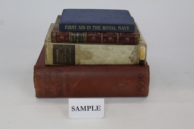 Lot 1224 - One box of various books to include a First Aid in the Royal Navy