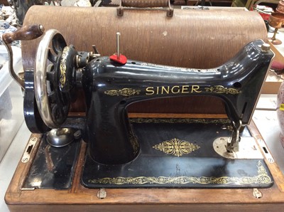 Lot 468 - Singer Sewing Machine, Reel to Reel player and a Vintage Bush radio (3)