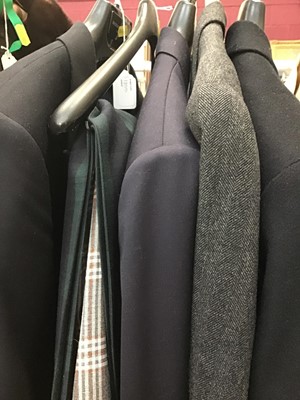 Lot 1800 - Gentleman's cashmere overcoat, two blazers, 1950s wool suit and assorted trousers