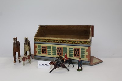 Lot 1546 - Britains lead farm and wooden Noah's Ark