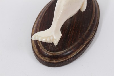 Lot 711 - Unusual antique carved ivory whale, possibly Inuit