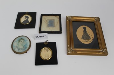 Lot 1981 - Group of 19th C portrait miniatures