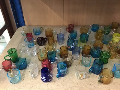 Lot 72 - Large quantity of assorted 19th C. Continental coloured glass miniature cups
