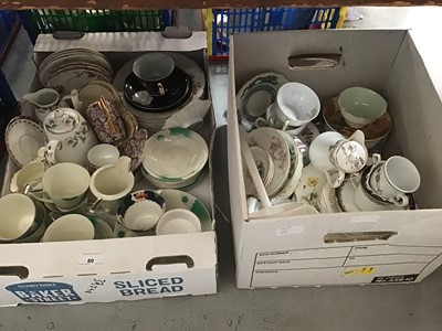 Lot 80 - Four boxes of mixed decorative china