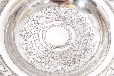 Lot 325 - A 19th century silver plated cake basket