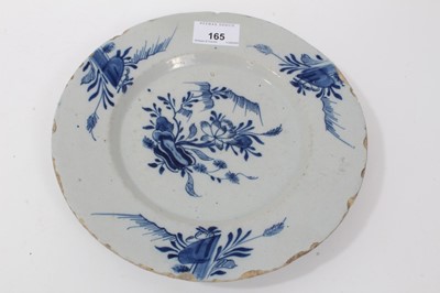 Lot 165 - 18th century Dutch Delft plate and charger