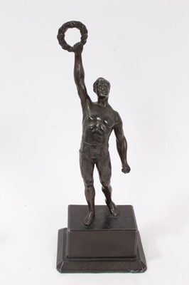 Lot 148 - A pair of Art Deco bronzed figures of sportsmen