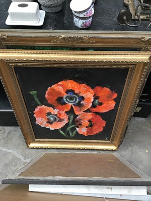 Lot 190 - Charles Clifford Turner, various selection of flower studies mostly watercolours and oils, framed