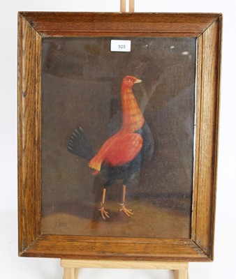 Lot 925 - J.Box 20th Century, oil on canvas laid on board - Fighting Cocks, a pair (2)