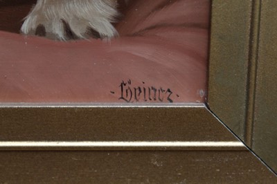 Lot 1043 - Gustave Lorincz (1855-1931) oil on panel - A Pekinese Dog, signed