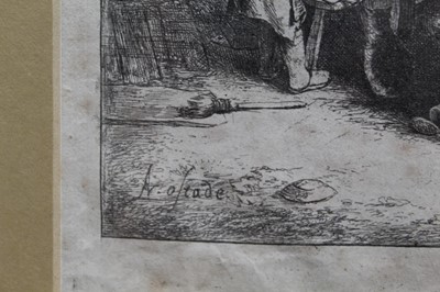 Lot 14 - Adriaen van Ostade (1610-1685) etching - The Breakfast, c1664