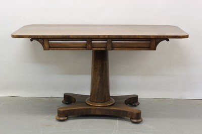 Lot 1229 - Late Regency rosewood hall table