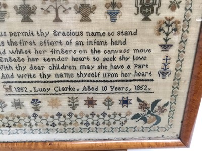 Lot 104 - Lucy Clarke 1852 sampler