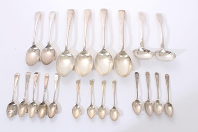 Lot 317 - Selection of miscellaneous Georgian and later silver flatware.