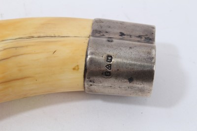 Lot 806 - George V silver mounted tusk corkscrew