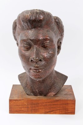 Lot 648 - Attributed to Marie Vorobieff Marevna (1892-1984) bronzed plaster or terracotta study of her daughter Marika Rivera- (1919-2010)