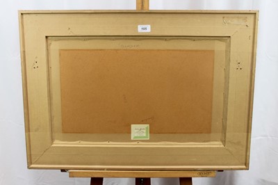 Lot 1184 - Francis Plummer (1930-2019) watercolour - "Border", signed and dated '71, in glazed gilt frame, 33cm x 56cm