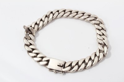 Lot 90 - Silver curb link bracelet