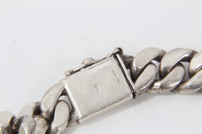 Lot 90 - Silver curb link bracelet