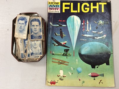 Lot 485 - Collection of Tin Tin comic books, 1960s Flight book and cigarette cards